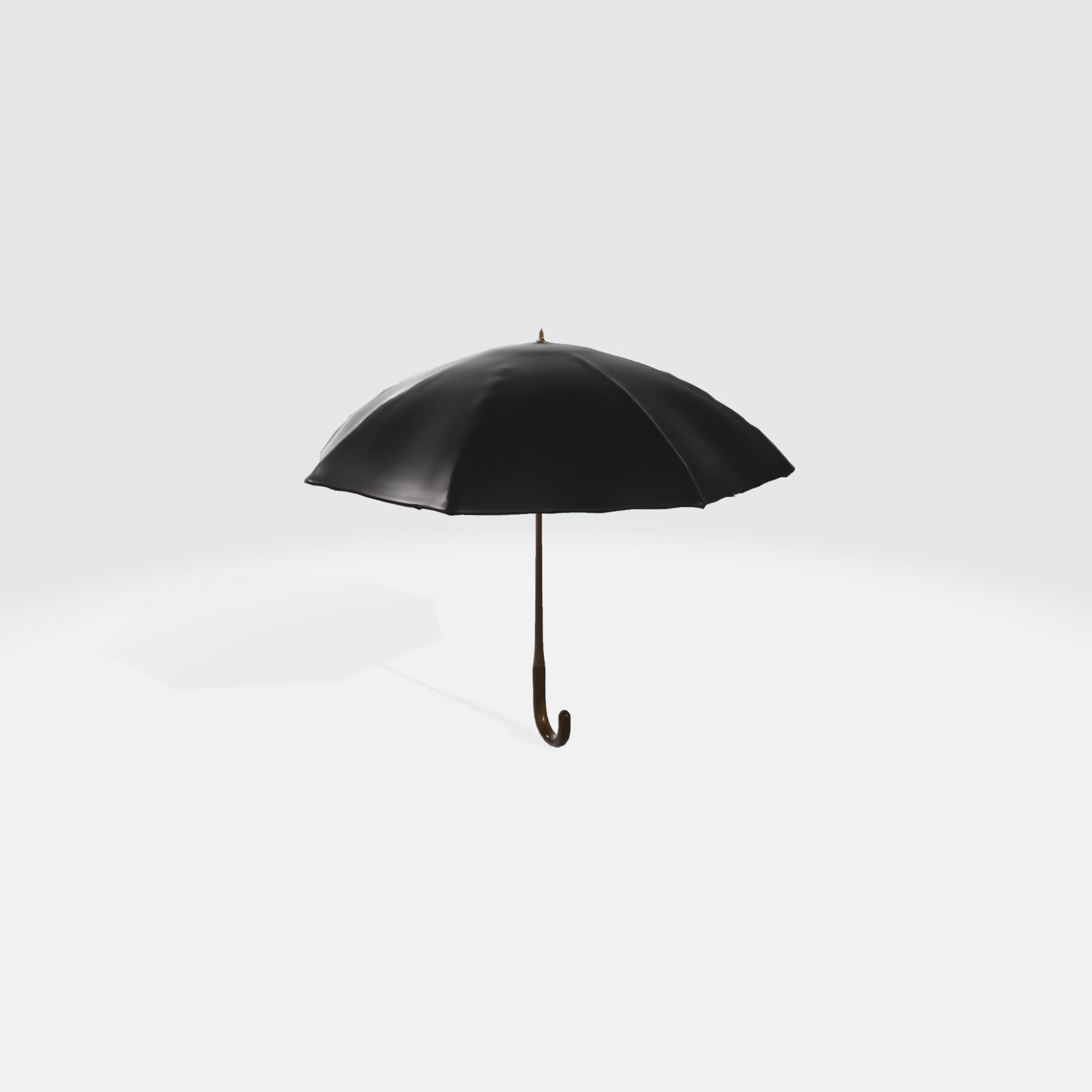Realistic Black Umbrella 3D Model .c4d .max .obj .3ds .fbx .stl .blend