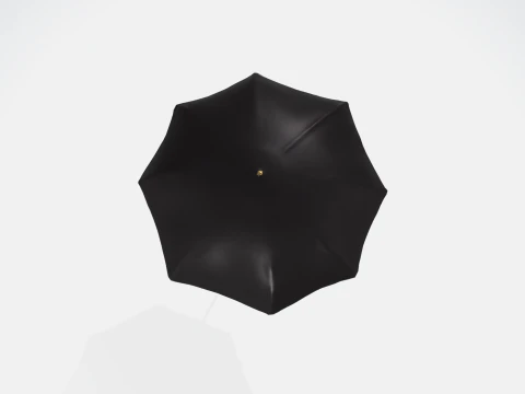 Realistic Black Umbrella 3D Model