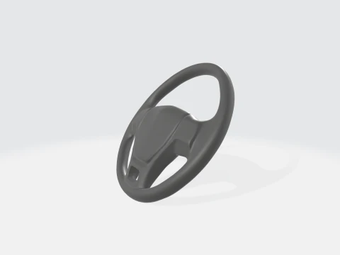 Realistic Car Steering Wheel - Automotive Interior Asset 3D Model