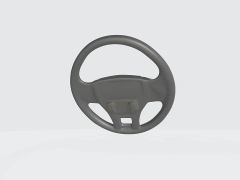 Realistic Car Steering Wheel - Automotive Interior Asset 3D Model