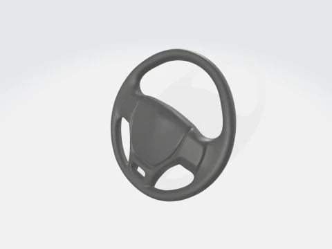 Realistic Car Steering Wheel - Automotive Interior Asset 3D Model