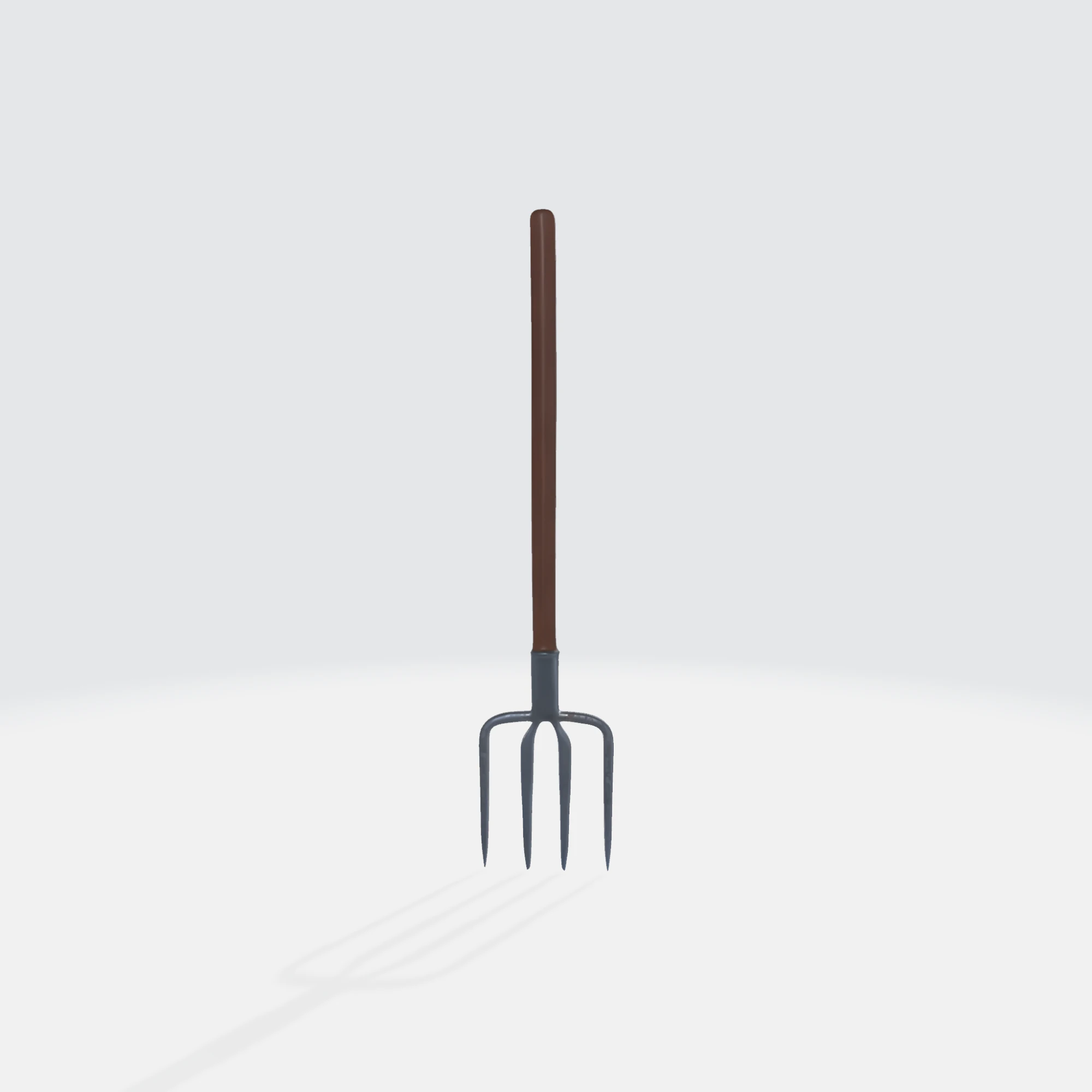Professional Garden Fork - Realistic Gardening Tool Asset 3D Model .c4d .max .obj .3ds .fbx .stl .blend 