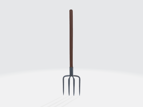 Professional Garden Fork - Realistic Gardening Tool Asset 3D 모델
