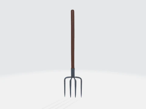 Fourche de jardin professionnelle - Outil de jardinage r&eacute;aliste Modèle 3D