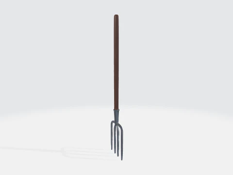 Professional Garden Fork - Realistic Gardening Tool Asset 3D Model