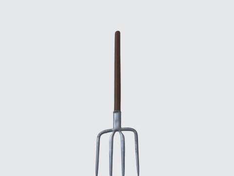 Professional Garden Fork - Realistic Gardening Tool Asset 3D Model