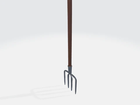 Professional Garden Fork - Realistic Gardening Tool Asset 3D Model