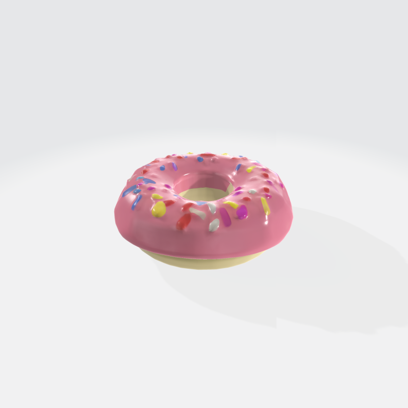 3D Donut Model - Realistic Glazed Donuts with Sprinkles 3D मॉडल .c4d .max .obj .3ds .fbx .stl .blend