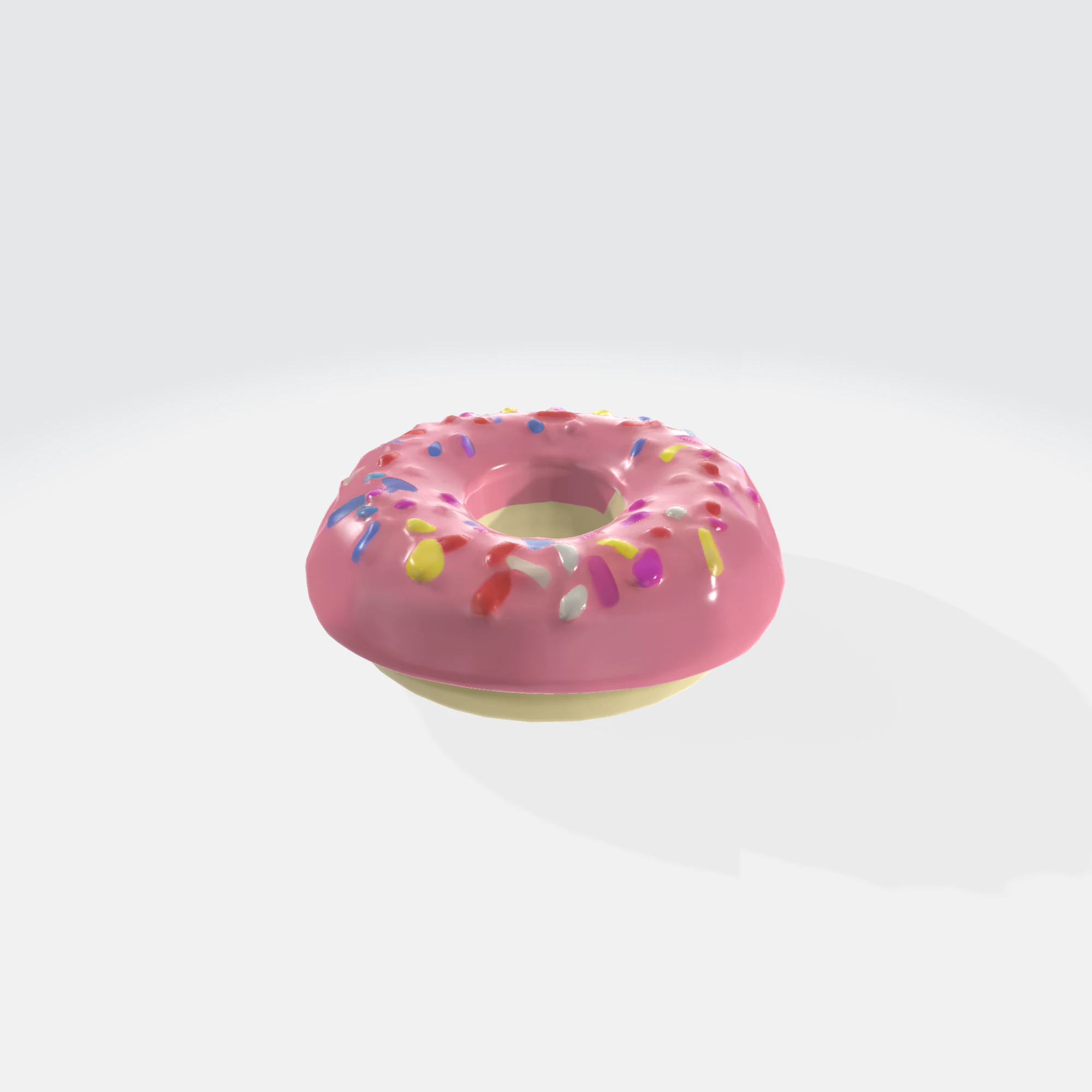 3D Donut Model - Realistic Glazed Donuts with Sprinkles 3D Model .c4d .max .obj .3ds .fbx .stl .blend 