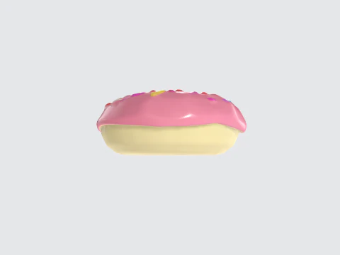 3D Donut Model - Realistic Glazed Donuts with Sprinkles 3D Model
