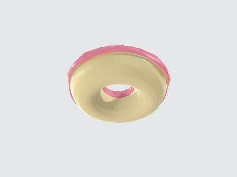 3D Donut Model - Realistic Glazed Donuts with Sprinkles 3D मॉडल