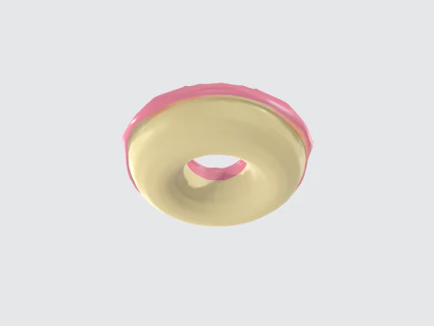 3D Donut Model - Realistic Glazed Donuts with Sprinkles 3D Model