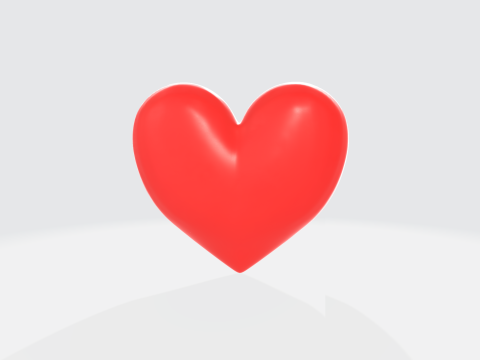 3D Heart Model - Valentine Love Symbol 3D Model