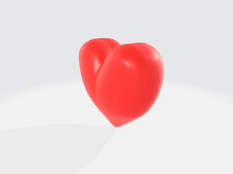 3D Heart Model - Valentine Love Symbol Modello 3D