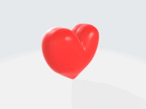 3D Heart Model - Valentine Love Symbol Modello 3D