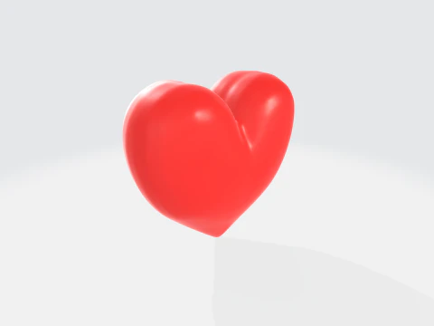Modelo de coraz&oacute;n 3D - S&iacute;mbolo de amor de San Valent&iacute;n Modelo 3D