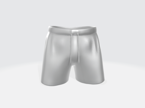3D Athletic Shorts Model - Sportswear Assets Model 3D