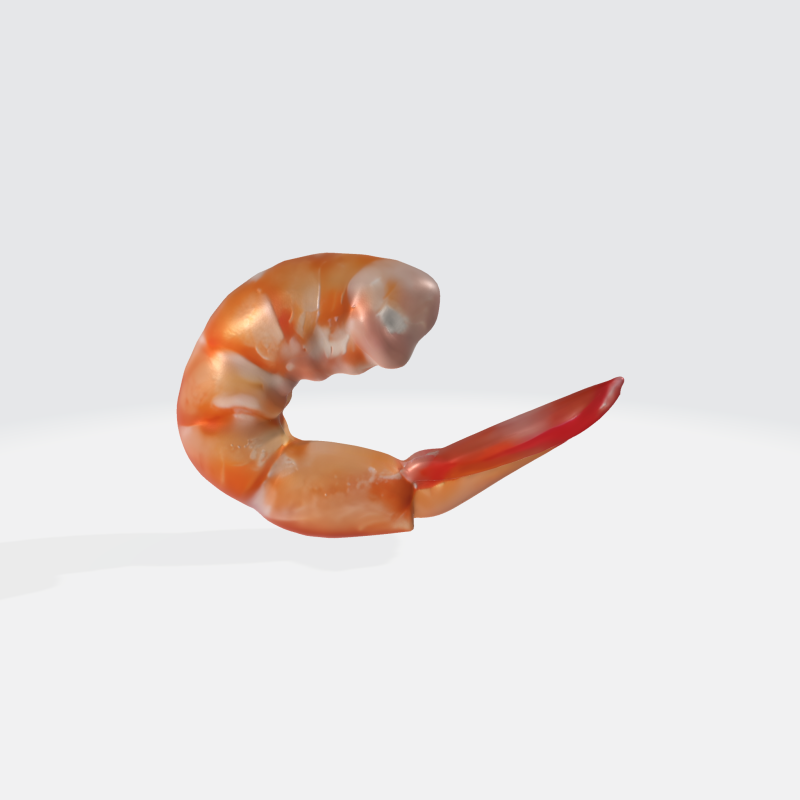 Realistic 3D Shrimp Model - Seafood Assets Modelo 3D .c4d .max .obj .3ds .fbx .stl .blend