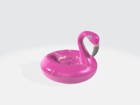 Надувной круг для бассейна &laquo;Розовый фламинго&raquo; &mdash; надувное кольцо для летнего плавания 3D Модель