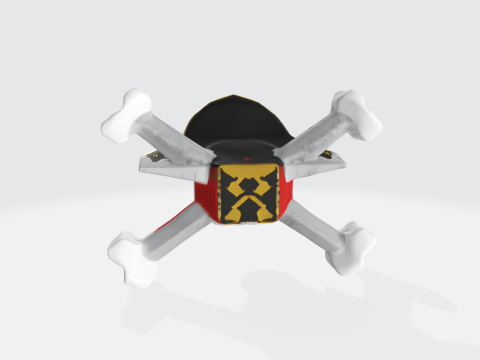 Pirate Skull Crossbones Modelo 3D