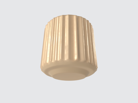 Modern Ceramic Planter Pot - Ribbed Decorative Plant Modelo 3D