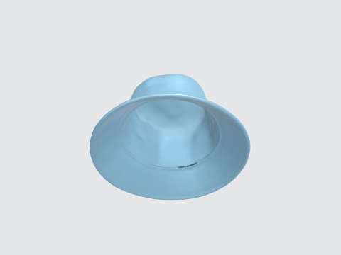 3D Bucket Hat Model - Fashion Accessory 3D Model
