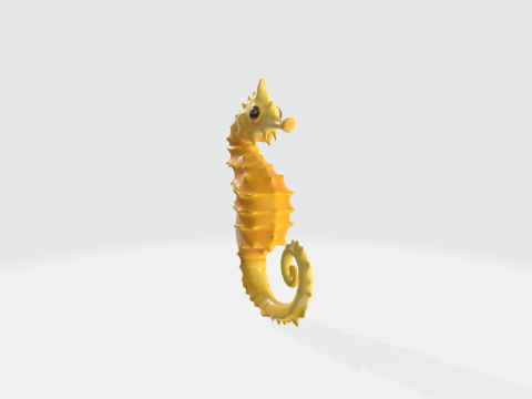Realistic Seahorse - Marine Life 3D Model