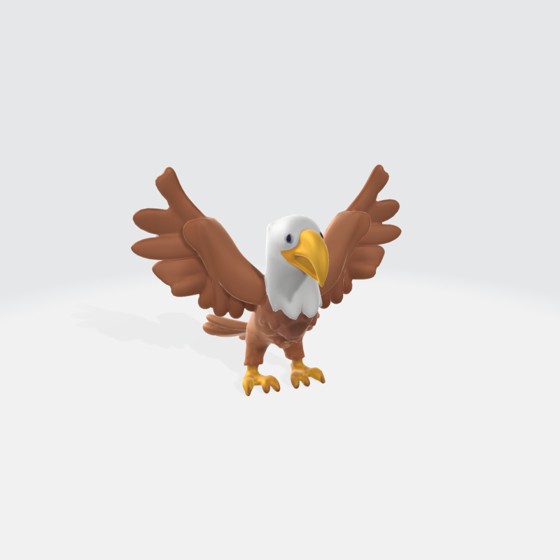 Cartoon Eagle - Bird Character Modelo 3D .c4d .max .obj .3ds .fbx .stl .blend