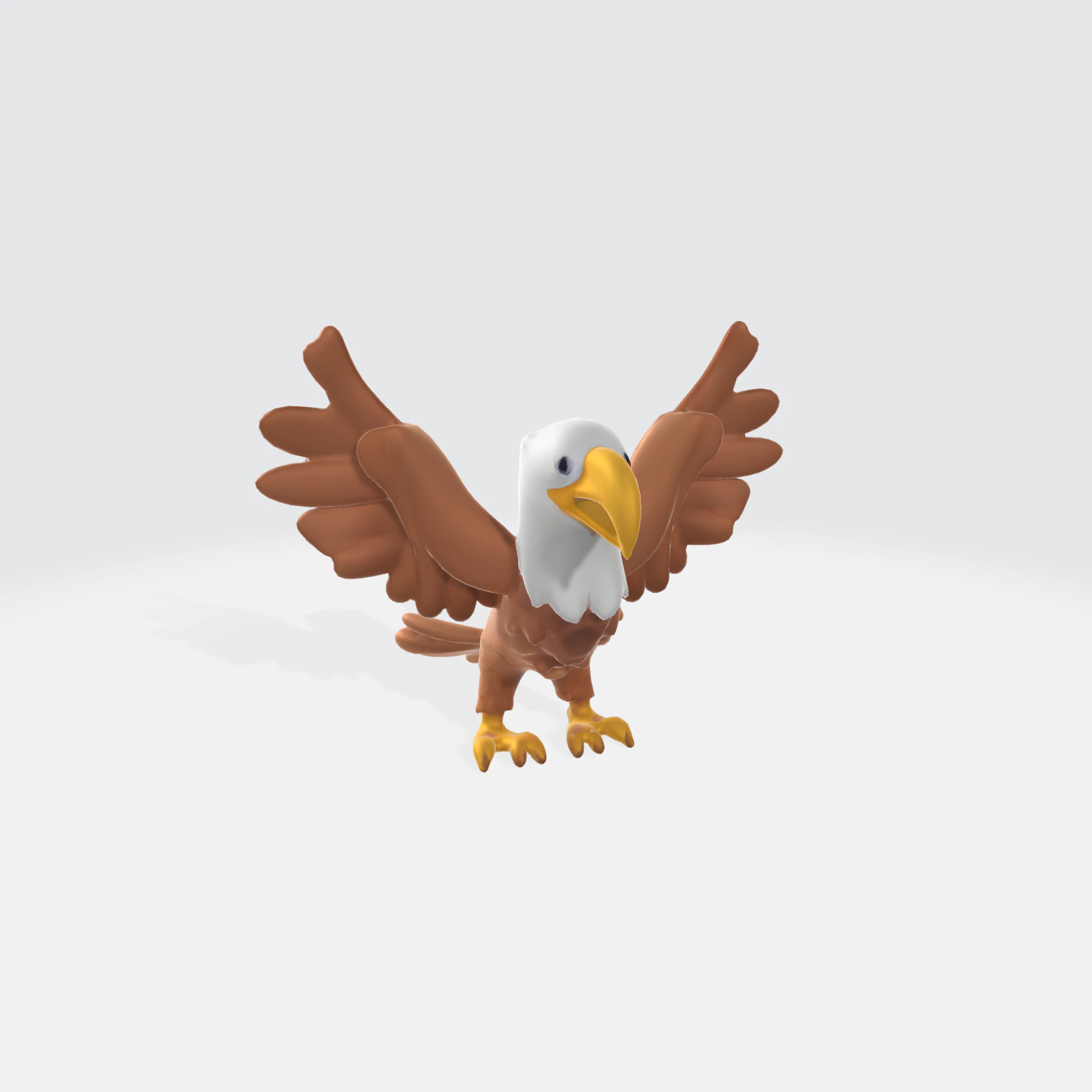 Cartoon Eagle - Bird Character 3D Model .c4d .max .obj .3ds .fbx .stl .blend 