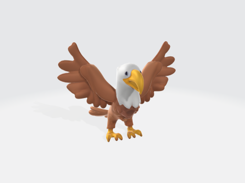 Cartoon Eagle - Bird Character 3D Модель