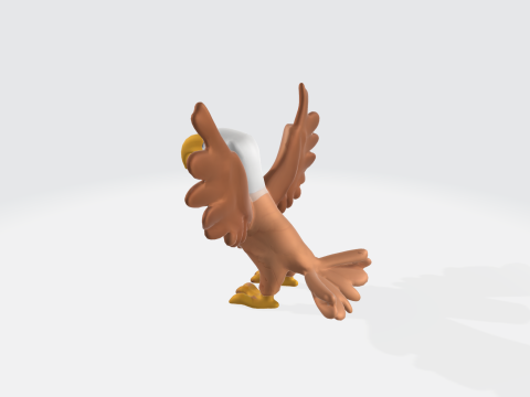 Cartoon Eagle - Bird Character 3Dモデル