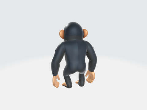 Cartoon Chimpanzee - Monkey Character Modello 3D
