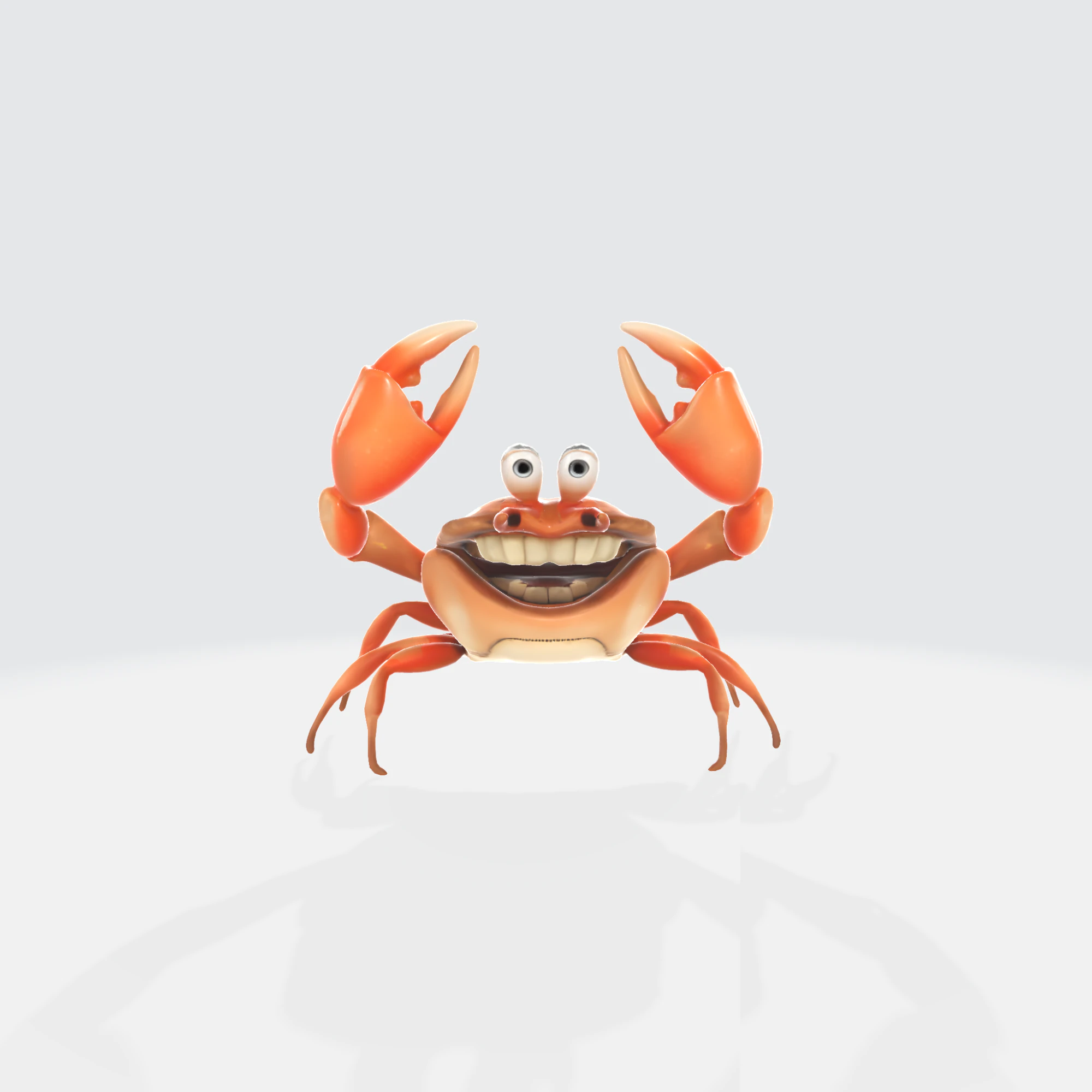 Cartoon Crab - Stylized Sea Creature 3D Model .c4d .max .obj .3ds .fbx .stl .blend