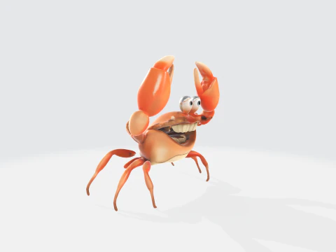 Cartoon Crab - Stylized Sea Creature 3D Model