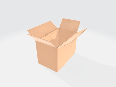 Cardboard Box - Realistic Shipping Container 3D 模型
