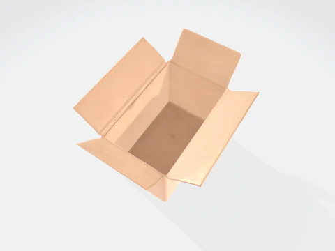 Cardboard Box - Realistic Shipping Container 3D Model