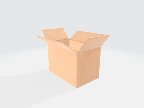 Cardboard Box - Realistic Shipping Container Modello 3D