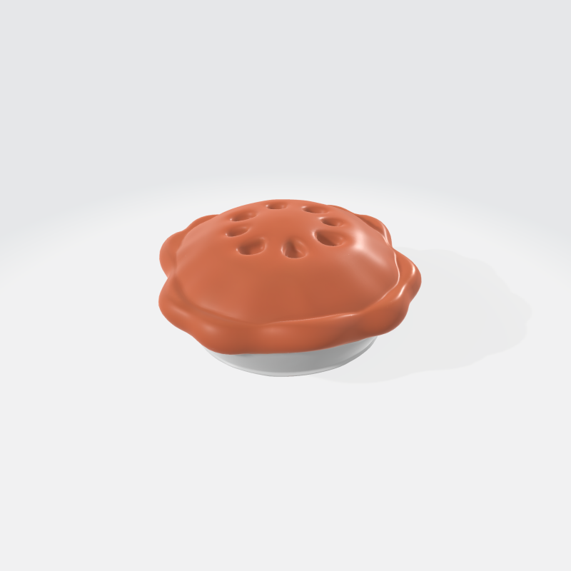 Realistic 3D Pie Model - Food Asset 3D Model .c4d .max .obj .3ds .fbx .stl .blend