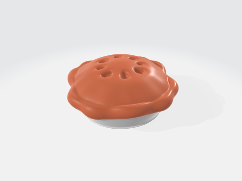 Realistic 3D Pie Model - Food Asset 3D Model