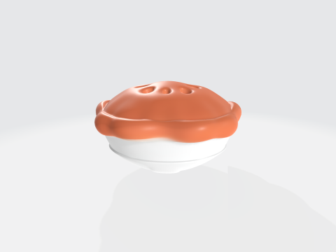 Realistic 3D Pie Model - Food Asset 3D Model