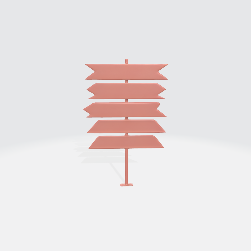 3D Directional Signpost - Street Signs 3Dモデル .c4d .max .obj .3ds .fbx .stl .blend