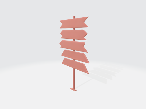 3D Directional Signpost - Street Signs 3Dモデル
