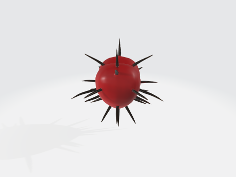 Spiked Heart - Gothic Love Symbol with Thorns Modello 3D