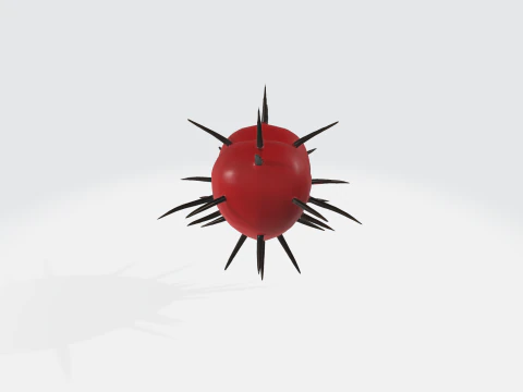 Spiked Heart - Gothic Love Symbol with Thorns 3D Model