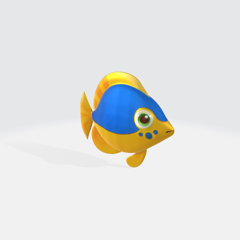 Cartoon Fish - Tropical Fish Modèle 3D .c4d .max .obj .3ds .fbx .stl .blend
