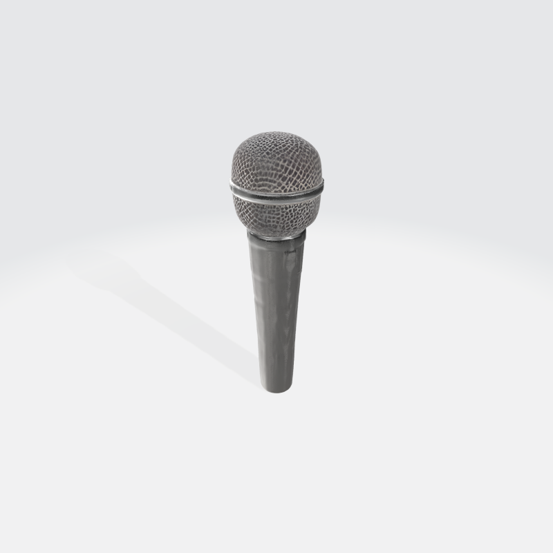 Dynamic Microphone - Audio Equipment Asset Modèle 3D .c4d .max .obj .3ds .fbx .stl .blend