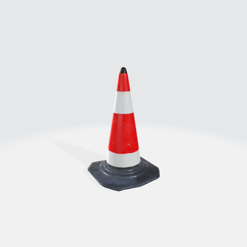 Traffic Cone - Construction Safety Equipment Asset Modello 3D .c4d .max .obj .3ds .fbx .stl .blend