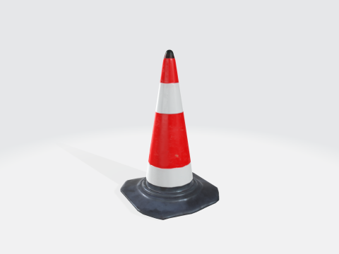 Traffic Cone - Construction Safety Equipment Asset Modèle 3D