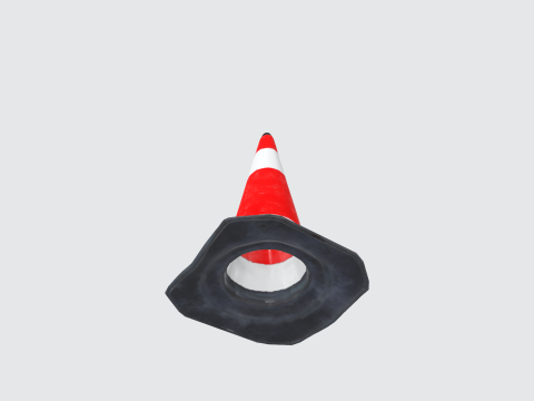 Traffic Cone - Construction Safety Equipment Asset Modello 3D