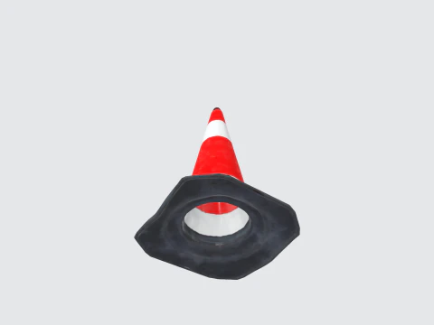 Traffic Cone - Construction Safety Equipment Asset 3D Model